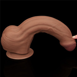 LoveToy SlidingSkin Gode Sliding Skin 20 x 5.3 cm Marron
